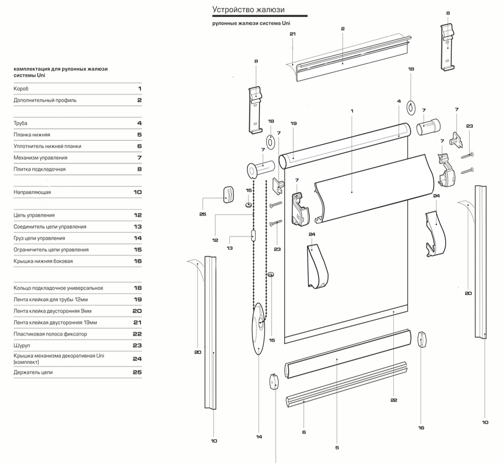 Сборка рулонных штор инструкция пошаговая. Схема сборки uni2. Механизм система Uni 2 (кассетные). Рулонные шторы Uni 2 с пружиной. Benthin рулонные шторы с кассетой схема сборки.